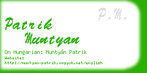 patrik muntyan business card