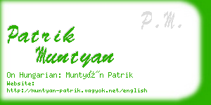 patrik muntyan business card